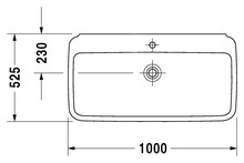 Раковина Duravit Puravida 03711000001-WG антигрязевое покрытие