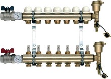 Коллектор Tiemme 3870004 1" х 3/4", латунный, 7 выходов