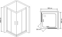 Душевой уголок RGW Passage PA-31 900x900x1900 профиль хром, стекло чистое