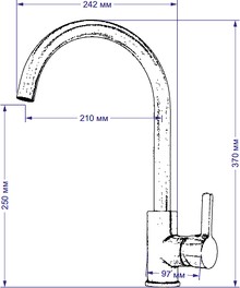 Смеситель Seaman Barcelone SSL-5815 Water для кухонной мойки