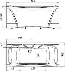 Акриловая ванна Aima Design Dolce Vita 180x80