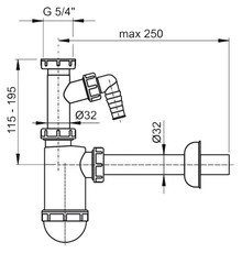 Сифон для раковины AlcaPlast A430P