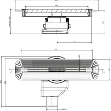 Душевой лоток Pestan Confluo Slim Line 300 с решеткой