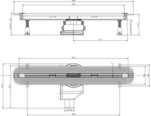 Душевой лоток Pestan Confluo Slim Line 550 с решеткой