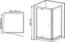 Душевой уголок RGW Passage PA-35 (960-1010)x1000 стекло чистое