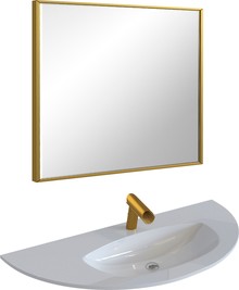 Зеркало De Aqua Сильвер 9075 золото, фацет
