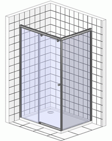 Душевой уголок Vegas Glass ZP+ZPV 100*70 01 01 профиль белый, стекло прозрачное