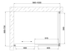 Душевой уголок Vegas Glass ZP+ZPV 100*70 01 02 профиль белый, стекло шиншилла