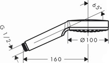 Душевая лейка Hansgrohe Crometta 1jet 26331400