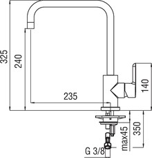 Смеситель Nobili ABC AB87134CR для кухонной мойки