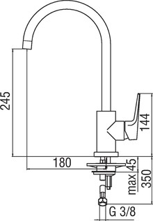 Смеситель Nobili Nobi NB84133CR для кухонной мойки