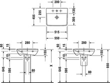 Раковина Duravit P3 Comforts 2331550000 55 см