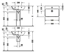 Раковина Duravit ME by Starck 2335550000