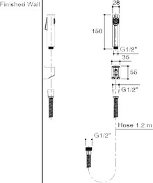 Гигиенический душ Jacob Delafon Cuff E98100-CP