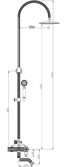 Душевая стойка Zorg Antic A 402DS-BR