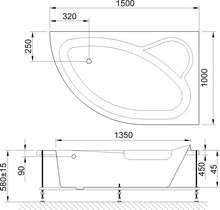 Акриловая ванна Royal Bath Alpine RB 819100 R 150x100