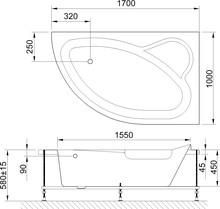 Акриловая ванна Royal Bath Alpine RB 819102 R 170x100