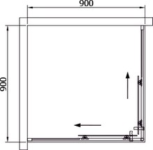 Душевой уголок Black&White Stellar Wind S102 900х900