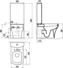 Унитаз-компакт Creavit Sorti SR311