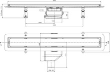 Душевой лоток Pestan Confluo Premium Line 650 белое стекло/сталь