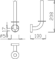 Держатель для запасных рулонов Nofer Brass 16350.B