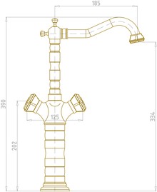 Смеситель Bronze de Luxe 21973 для раковины