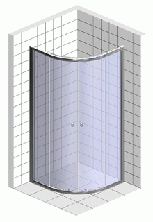 Душевой уголок Vegas Glass ZS-F 100*90 05 01 профиль бронза, стекло прозрачное