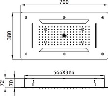 Верхний душ RGW Shower Panels SP-71