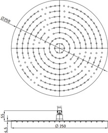 Верхний душ RGW Shower Panels SP-81-25