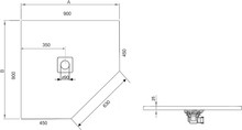 Поддон для душа RGW Stone Tray ST/T-0099G 90х90х2,5 с сифоном