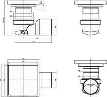 Душевой трап Magdrain F13G50-QL