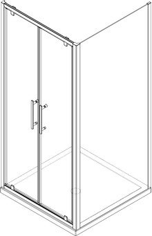 Душевой уголок SSWW LD60-Y22+LA60-Y10/80 размер 80x80x195
