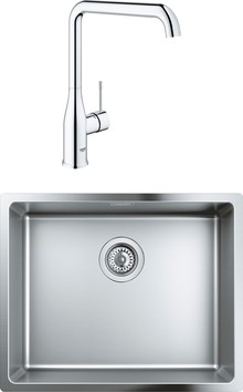 Комплект Мойка кухонная Grohe K700U 31574SD0 + Смеситель Grohe Essence 30269000 для кухонной мойки