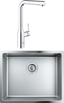 Комплект Мойка кухонная Grohe K700U 31574SD0 + Смеситель Grohe Essence 30270000 для кухонной мойки