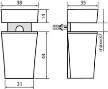 Полка De Aqua Токката TOK 505 080 хром, 80 см