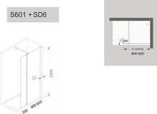 Душевая перегородка Black&White Stellar Wind S601+ SD6