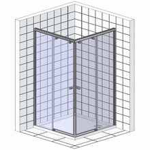 Душевой уголок De Aqua K8080OP-W 80х80, стекло прозрачное