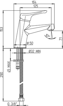 Смеситель Paini Bios 05CR205LMKM для раковины