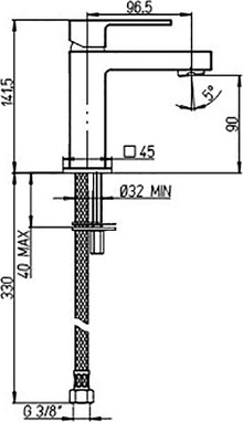 Смеситель Paini Dax-R 84CR205RSKM для раковины