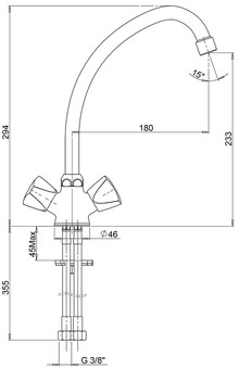 Смеситель Paini Classica BKCR570AEFFKM для кухонной мойки