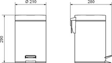 Мусорное ведро Cameya 05HKR-9 крокодил, серебро