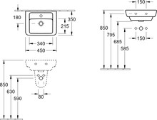 Рукомойник Villeroy & Boch Verity Design 53034501 45 см