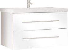 Мебель для ванной Marka One Mix 80П с 2 ящиками, белый глянец, ручки рейлинг