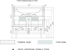 Тумба с раковиной Aima Design Crystal 90 white