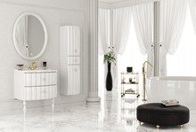 Тумба с раковиной Aima Design Pearl 70 white