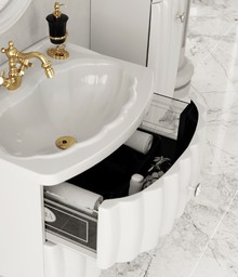 Тумба с раковиной Aima Design Pearl 70 white