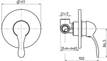 Смеситель M&Z Delizia DLZ02711 С ВНУТРЕННЕЙ ЧАСТЬЮ, для душа