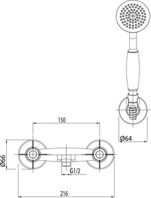 Смеситель M&Z Epoca EPC01501 для душа