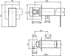 Гигиенический душ M&Z Kit bidet CNQ01802 со смесителем