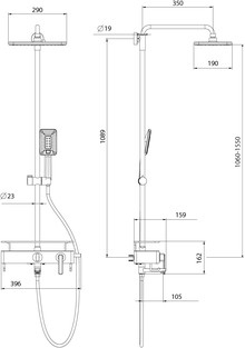 Душевая стойка Lemark Mista LM6462WG